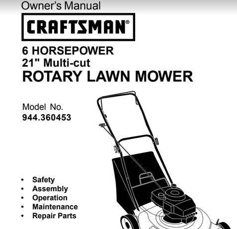 Sears Craftsman Repair Parts Manual Model No. 944.360453 - 944360453 - 944-360453